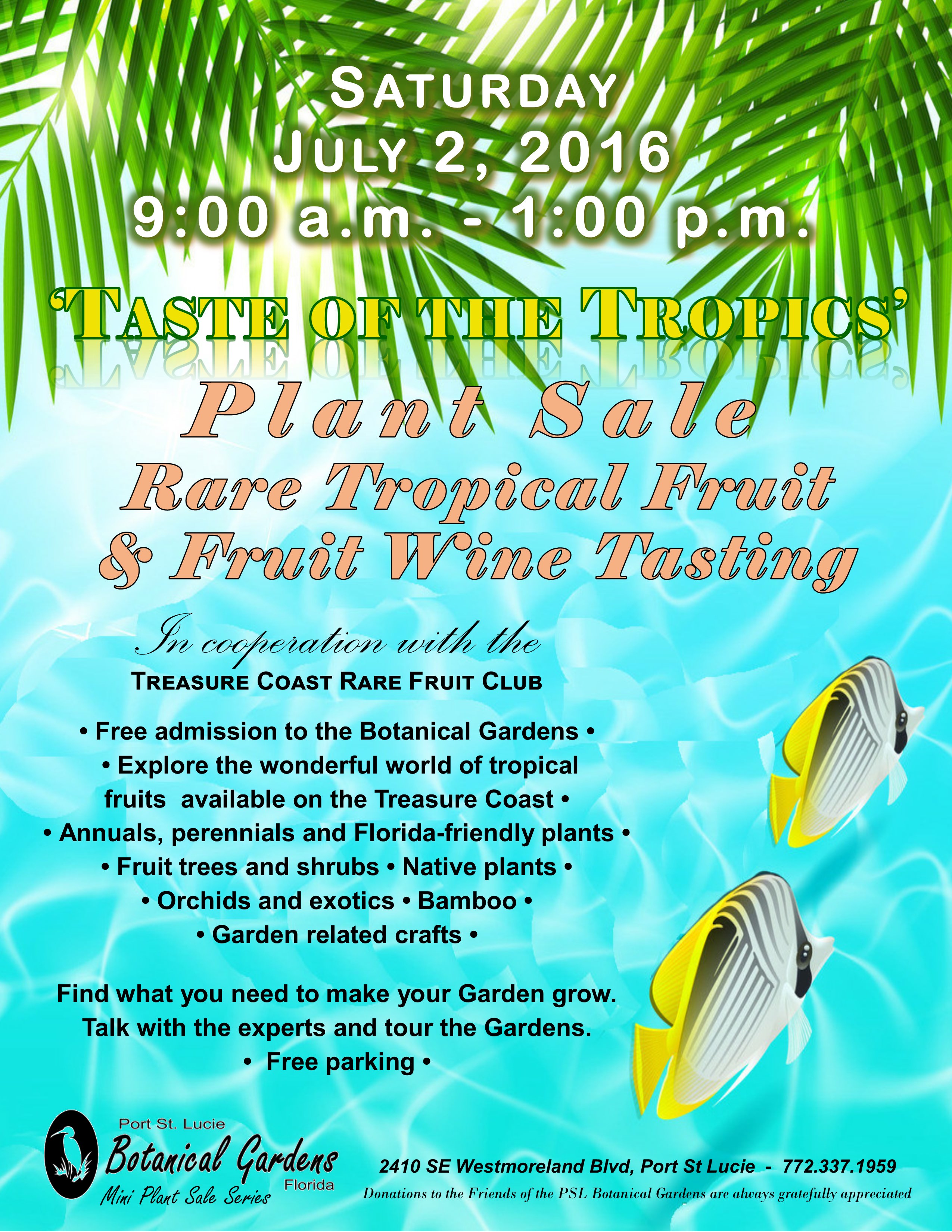 Taste of the Tropics Plant Sale